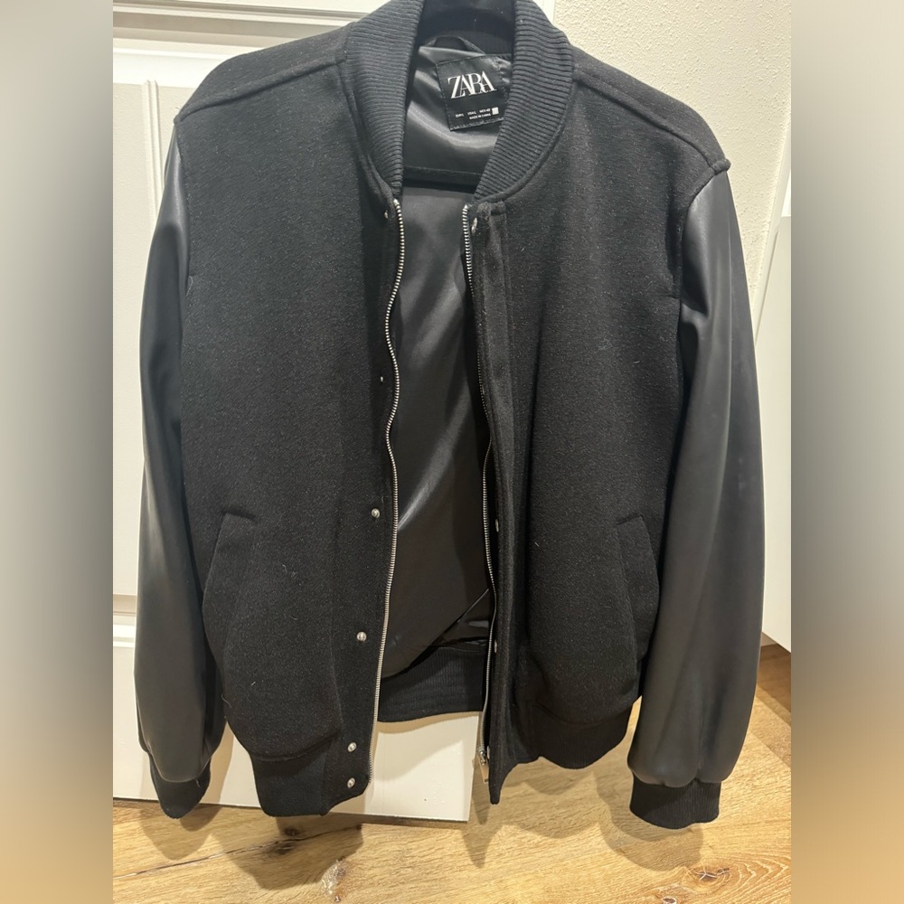 Black Zara Bomber Jacket